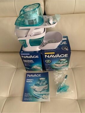 Navage Nasal Irrigation System- With extra Nose Buds, storage tray & 60 saltpods